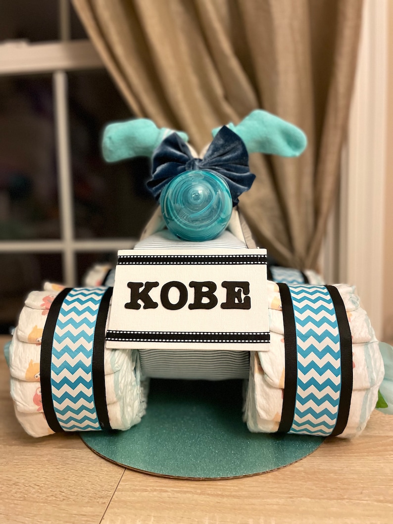 Quad Diaper Cake Boy/girldiaper Cake Four Wheeler Diaper Cakebaby