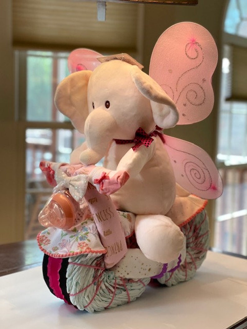 Motorcycle Diaper Cake With Rider Diaper Cake Baby Girl/boy Gift Bike