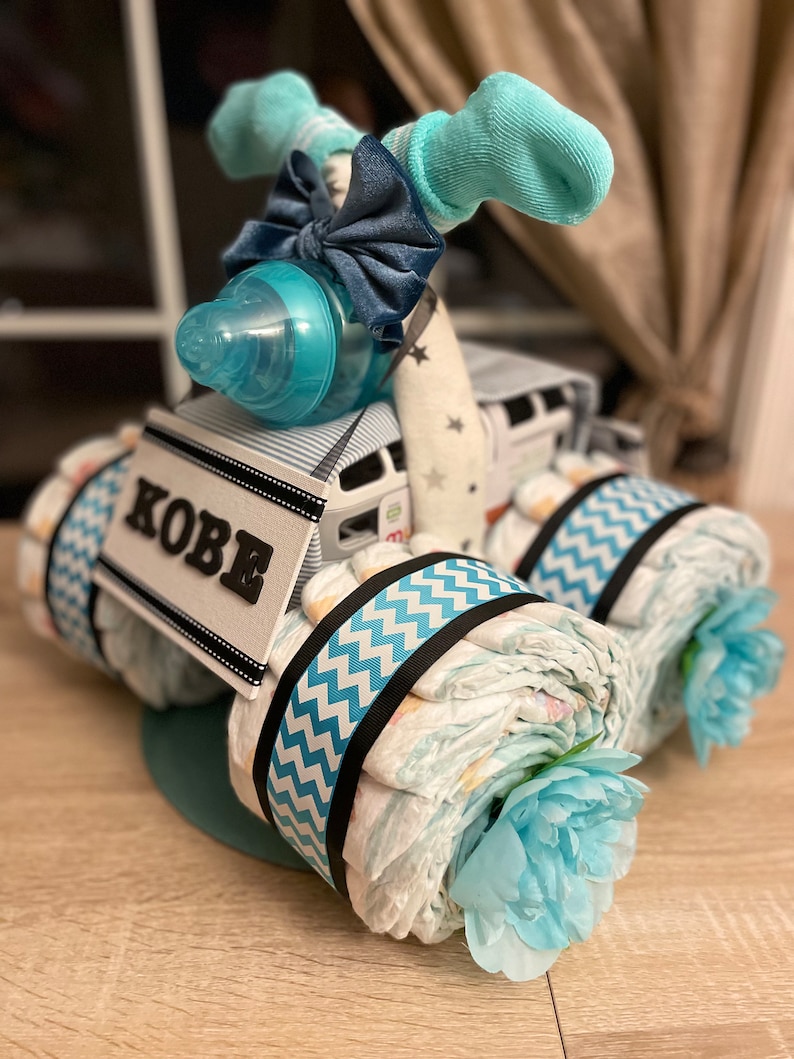 Quad Diaper Cake Boy/girldiaper Cake Four Wheeler Diaper Cakebaby