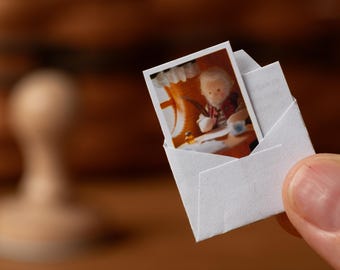 Miniature Letter Printable · Tiny Envelope Template, Postcard & Letter from Vasyl the Post Gnome · Dollhouse Mail 1:12 · Instant Download
