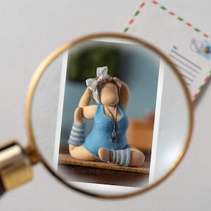Mini-Notizkarten - Yoga Asana - Minikarte mit Umschlag