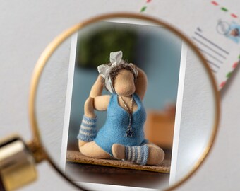 Mini note cards - Yoga asana - mini card with envelope