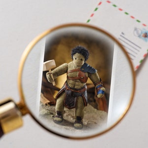 Carte Hulk - faveur de fête de super-héros - Carte miniature Dollhouse avec enveloppe