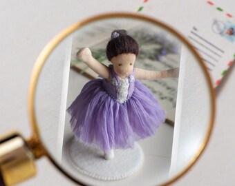 Dollhouse miniature card with envelope - Ballerina - Mini note cards