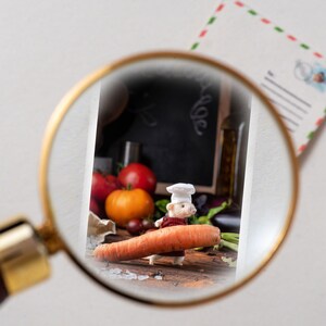 Mini tarjetas de notas - Tarjeta en miniatura con sobre - Tango con zanahorias