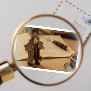 Mini note cards - Sherlock Holmes small gift card - mini gift card with mini envelope