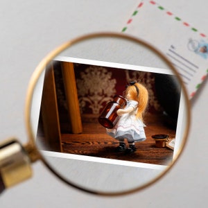Mini-Notizkarten - Alice im Wunderland Mini Blankokarte - Party-Gunst