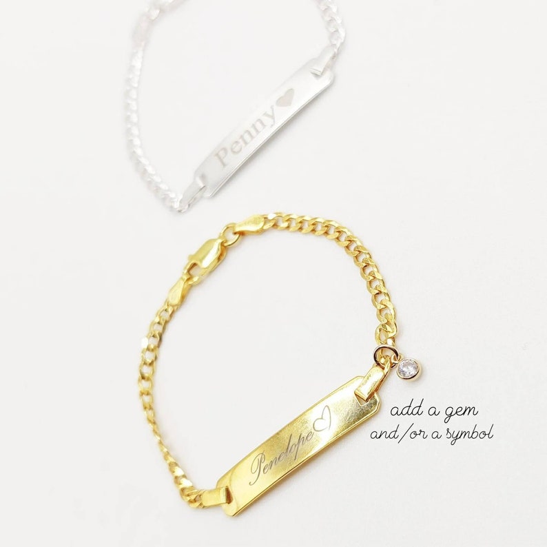 Mommy and Me Baby Bracelet baptism grandson goddaughter Silver and Gold Custom Bracelet Babyshower christening granddaughter
