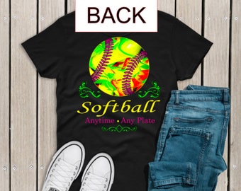 Softball T-Shirt / Softball Tee / Softball Player / Softball Gift / Any Plate / Tee / Shirt