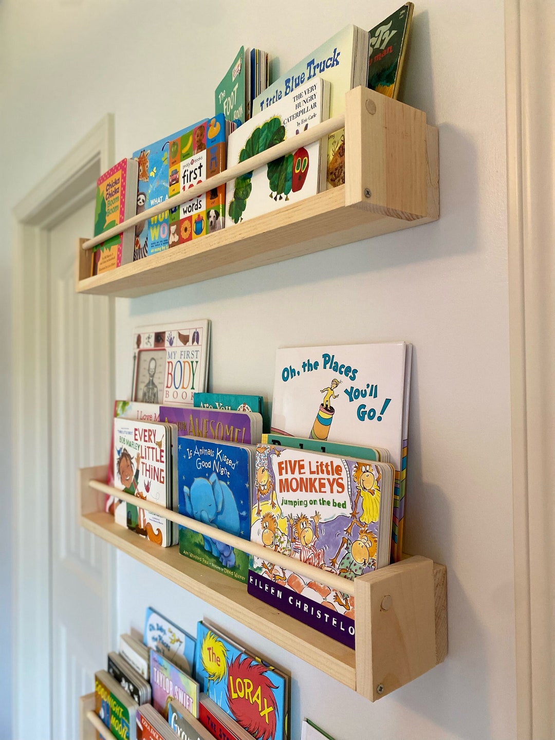Wooden Floating Book Shelves Etsy