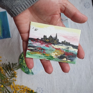 ACEO paesaggio dipinto originale. Piccolo dipinto, idea regalo di OlgaKleotArt.