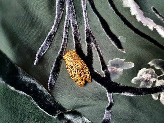 ルネ・グアン（René Gouin）フランス製ヴィンテージ・セミブローチ Vintage Brooch Cicada Rene Gouin , Jewelry From France , Good Idea