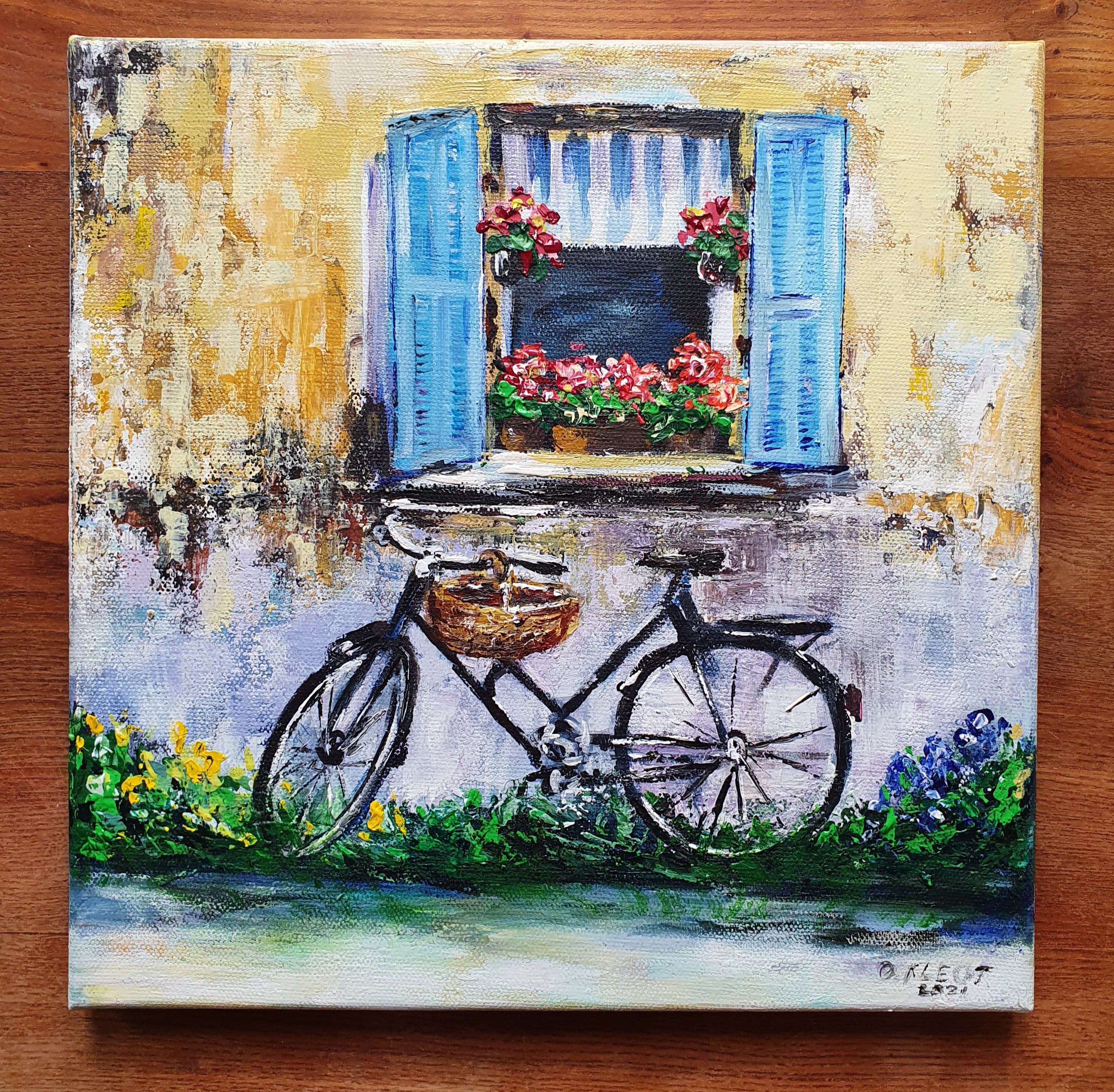 Painting Bicycle With Flowers 