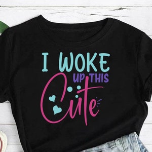 Ik woke up deze schattige SVG, baby SVG, geknipte bestanden, Cricut pasgeboren SVG bestanden, baby meisje Svg, nieuwe baby Svg, meisje boog svg, grappige pasgeboren onesie svg
