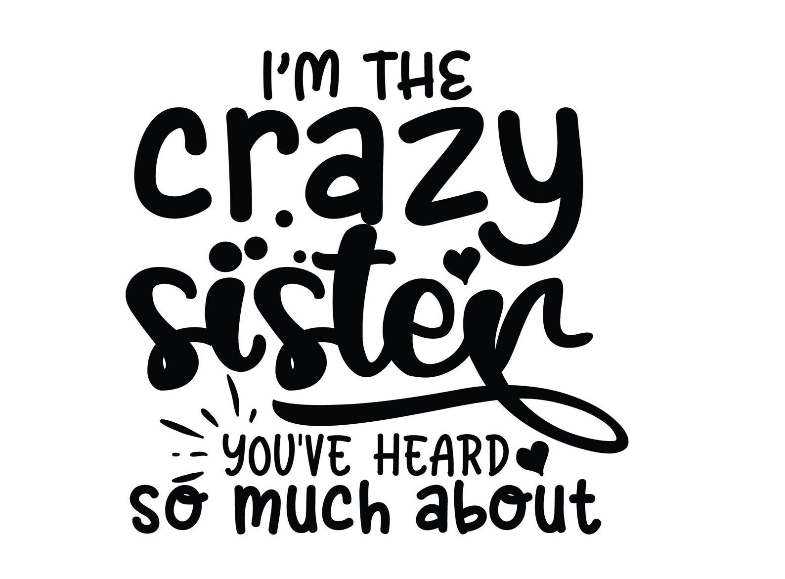 I'm The Crazy Sister You've heard so Much About SVG Etsy