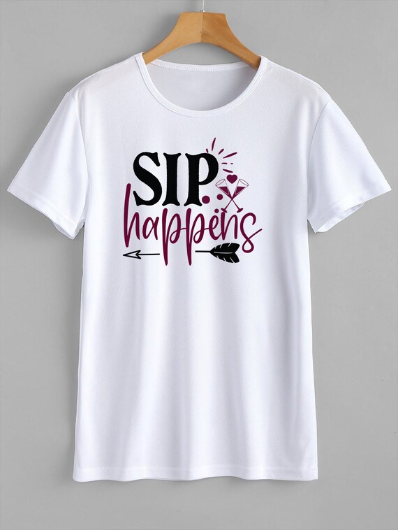 Sip Happens It's Ok To Wine T-Shirt Sip Happens It's Ok To Wine T-Shirt