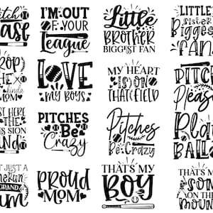 BaseBall SVG Bundle, Sports Svg, Baseball Fan Svg, Softball Design, baseball clipart,baseball design,Love Baseball SVG,Baseball quotes png