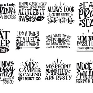 Cute & Funny SVG Design Bundle, Funny Svg, Quotes Bundle, Funny SVG Design, cricut, Cute Design Quote Png, Designs SVG, png, dxf, Fish Svg