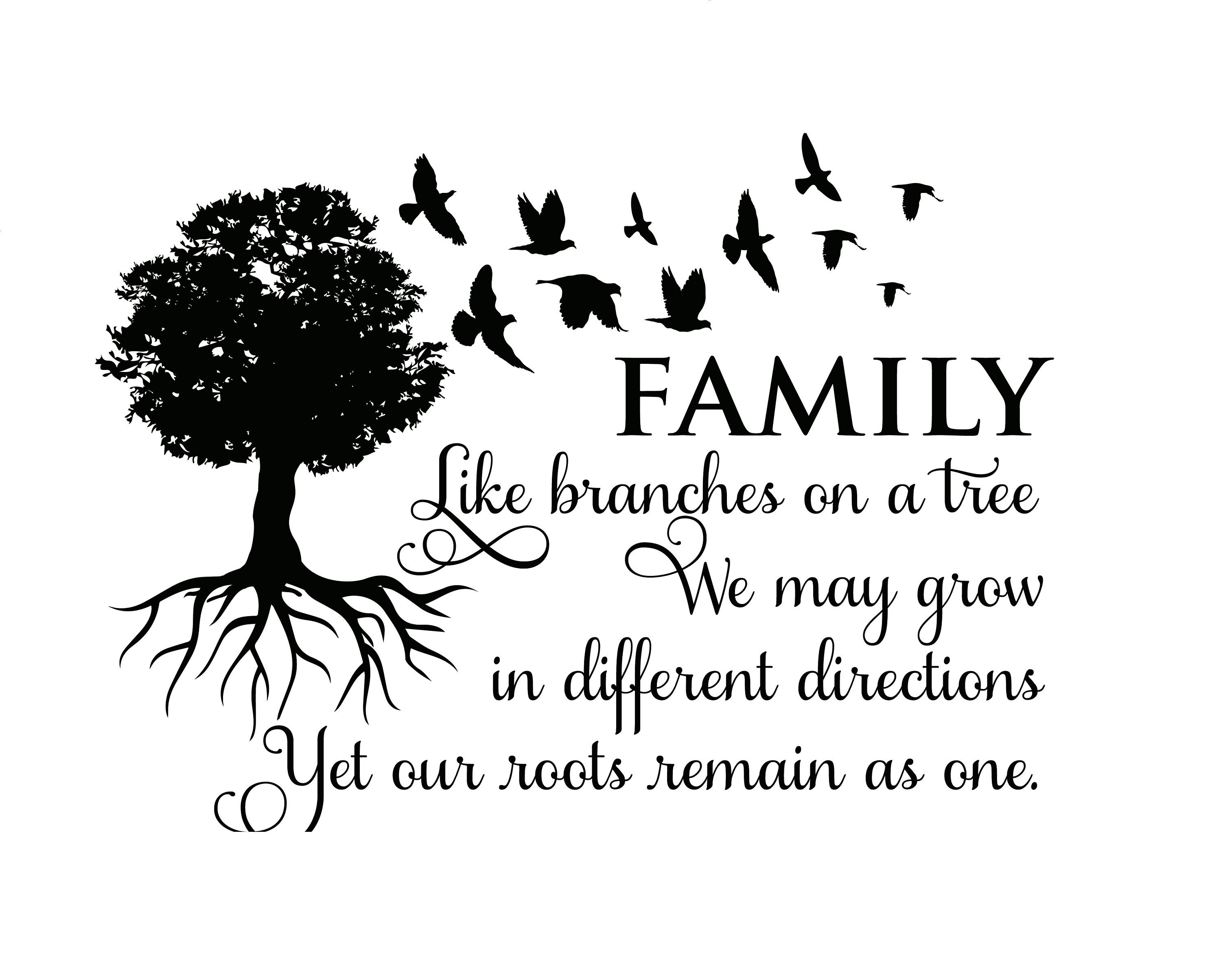 Family Like Branches on A Tree We May Grow in Different Etsy