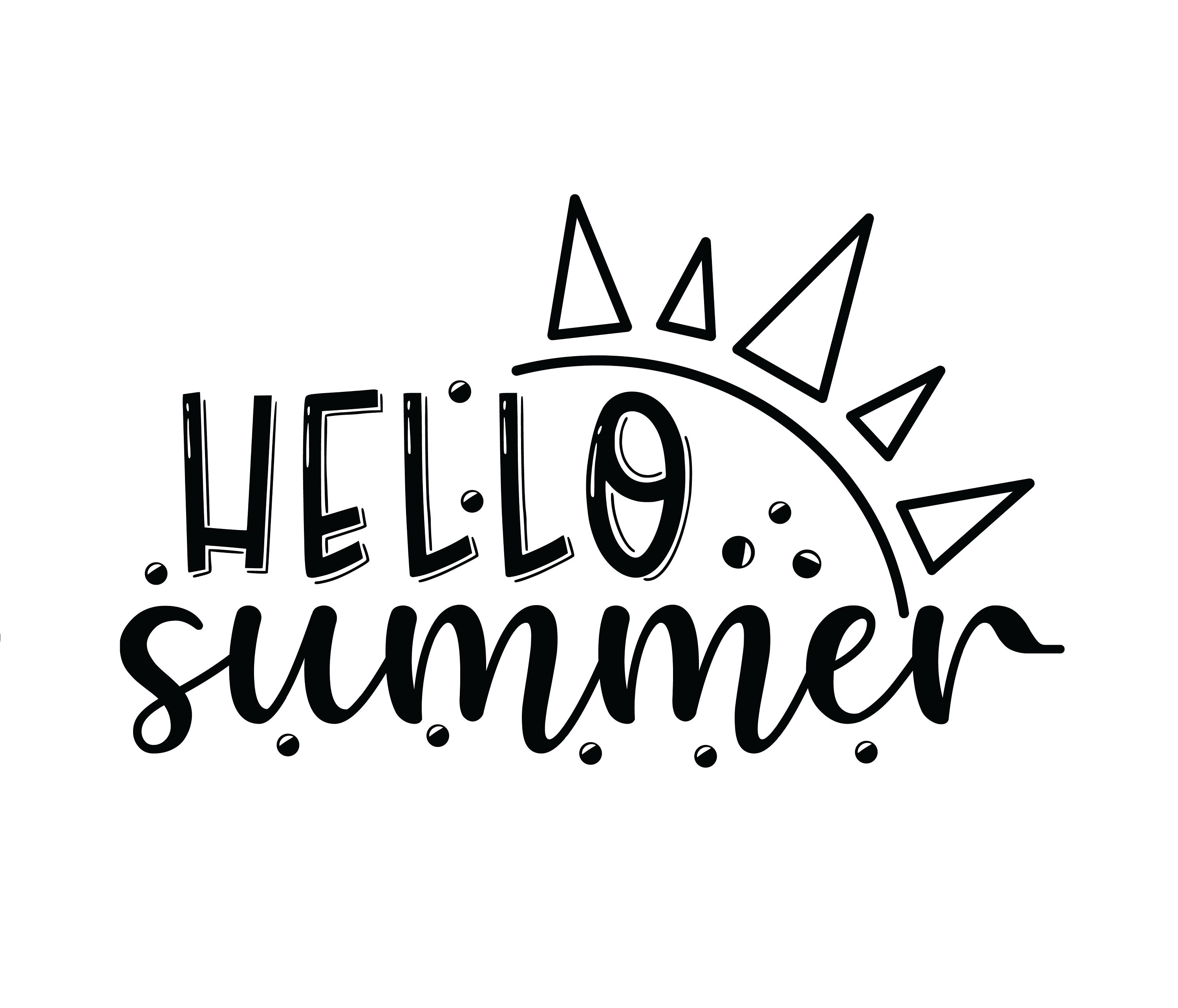 Hello Summer Svg Summer Cut File Hello Summer Sign Sunny | Etsy