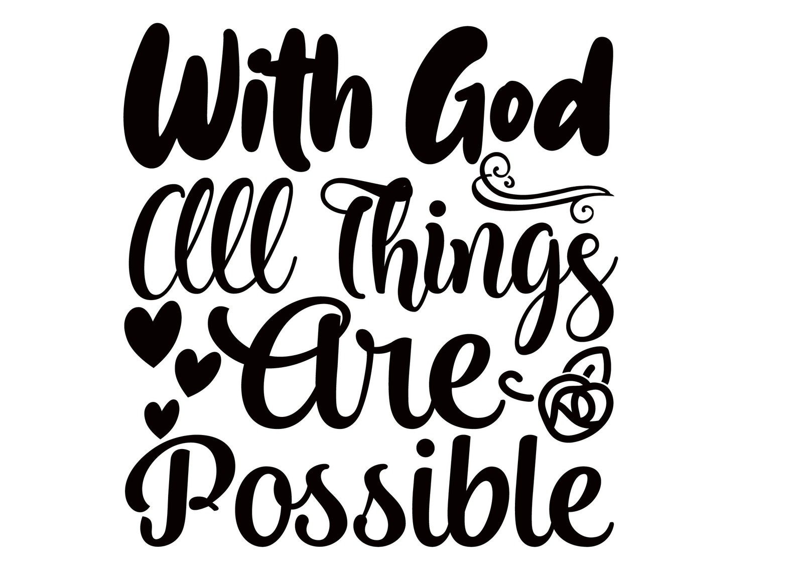 With God All Things Are Possible SVG Bible Verse svg Christian | Etsy