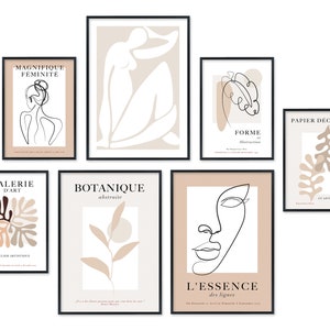 Poster Set Matisse | Bilder Set abstrakt | Wandbilder Kunst Henri Matisse Schlafzimmer Wohnzimmer | Hyggelig Home Posterset ohne Rahmen
