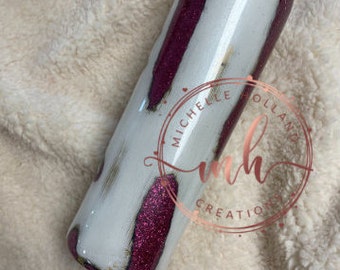 Glitter tumbler/Personalized tumbler/Distressed tumbler