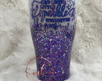 Glitter Tumbler/Ombre Glitter Tumbler/Purple Glitter Cup/Sparkle Glitter Tumbler/Personalized Tumbler/Custom Cup/Boujie Glitter Tumbler
