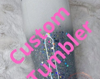 Glitter Tumbler/Personalized tumbler/Custom Cup/Ombré Tumbler/Personalized Gift/Gift for Her/Glitter Epoxy Tumbler/personalized Glitter Tumb