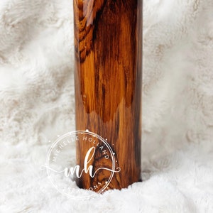Woodgrain Tumbler/Personalized Cup/Handmade Mug/Custom Wood Tumbler/Stainless Steel Tumbler/Gift for Him/Gift for Her/Epoxy Coated Tumblerr/