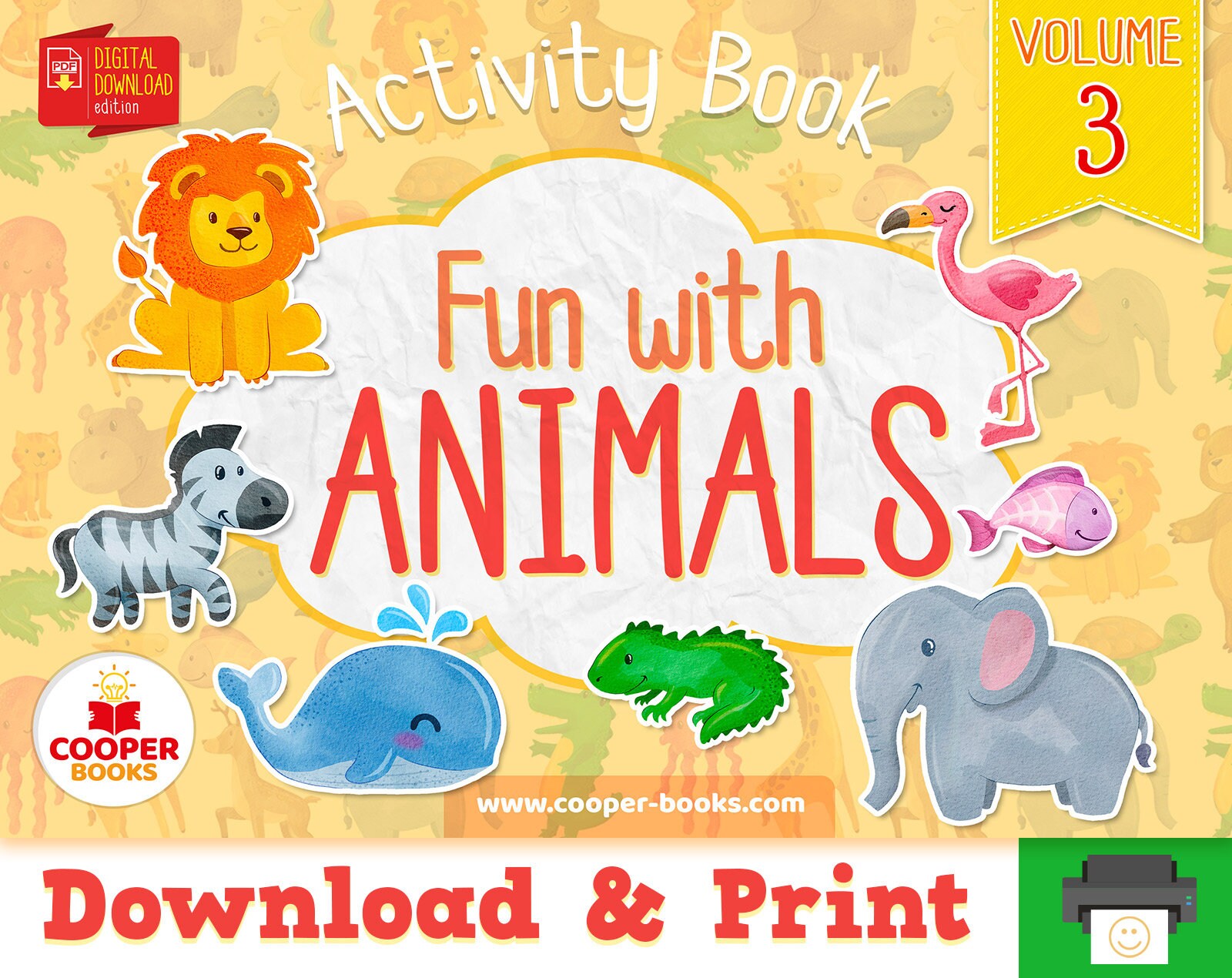 Animals Busy Book Volume 3 PDF Download and print Activity Etsy