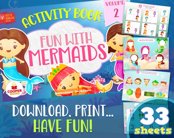 Mermaids Busy book  Volume 2  Download and Print Activity