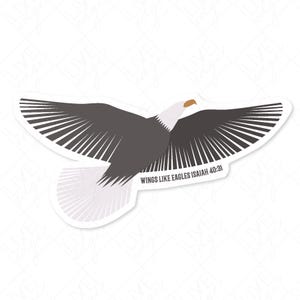 Wings Like Eagles Isaiah 40:31 Sticker [Matte finish]
