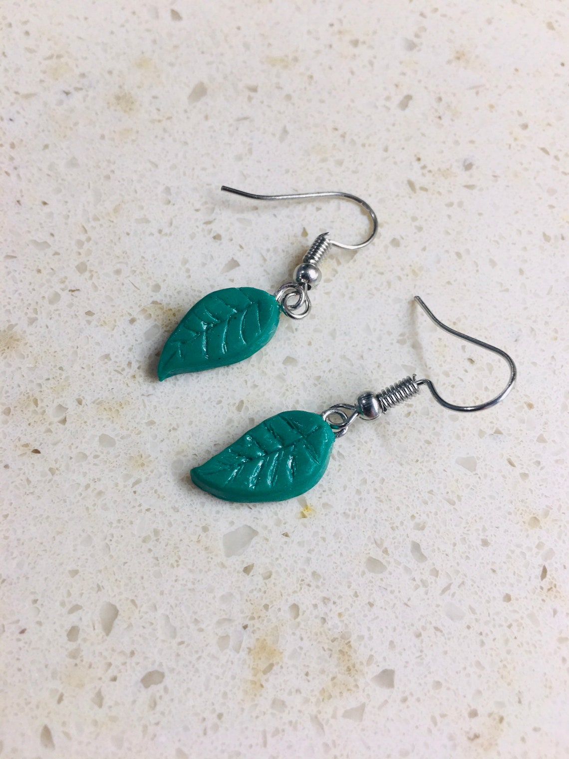 Polymer Clay Leaf Earrings Etsy
