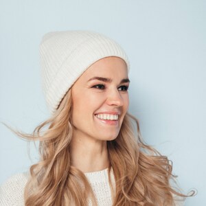 Alpaca hat, Women hat, ribbed wool beanie, women beanie, winter hat Hand knitted Alpaca and Wool Beanie image 2