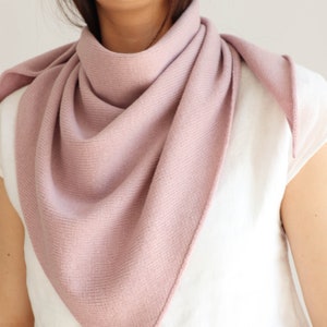 Cashmere and Silk triangular Wrap Scarf image 3