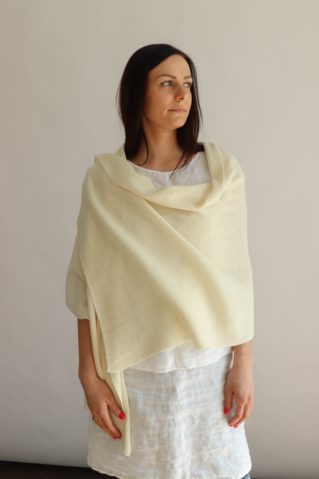 Hand Knitted, Extra Fine Merino Wool, Wrap Scarf - Etsy Australia