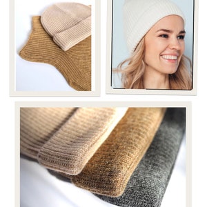 Alpaca hat, Women hat, ribbed wool beanie, women beanie, winter hat Hand knitted Alpaca and Wool Beanie image 5