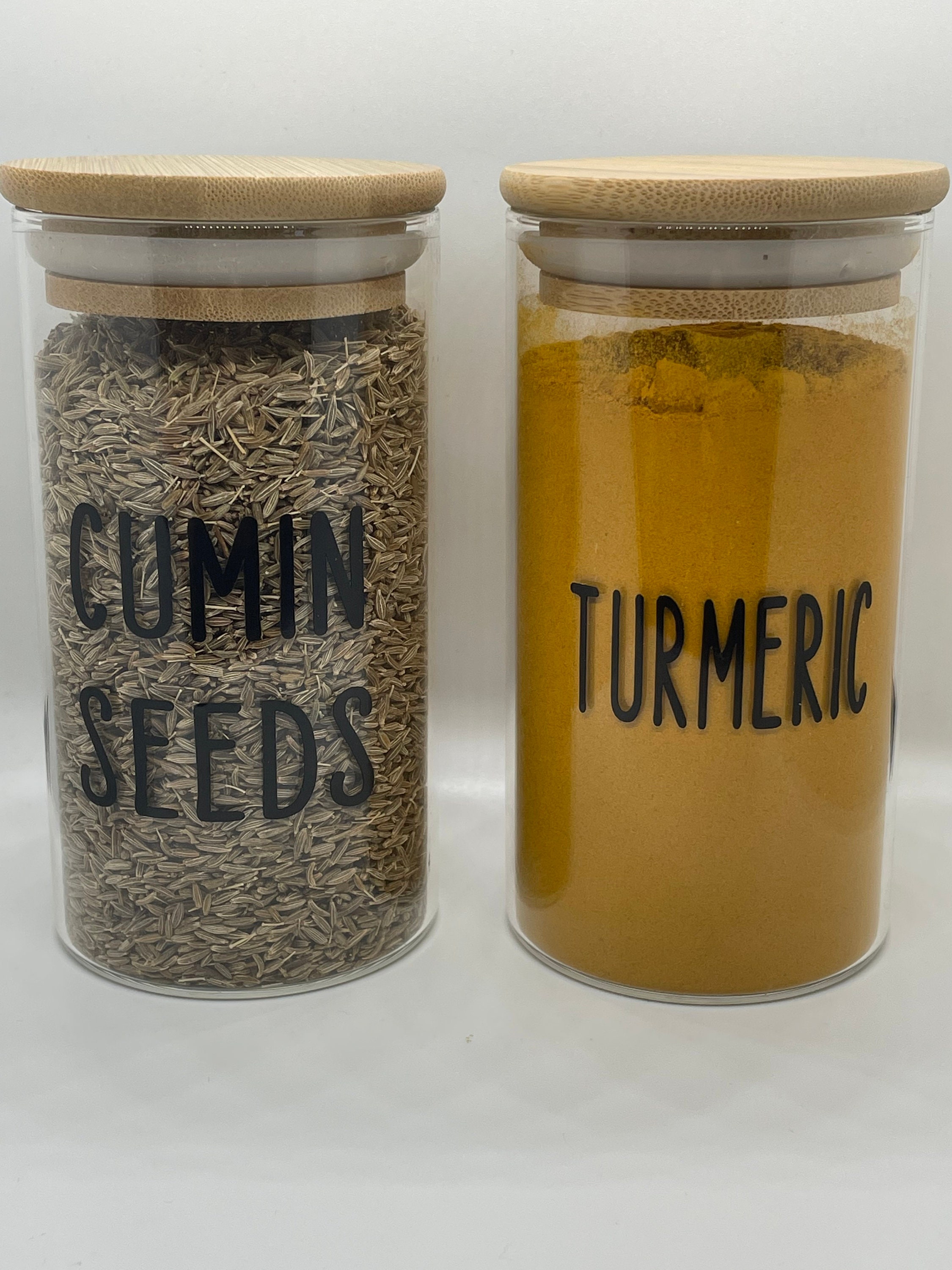 Personalised spice jar labels