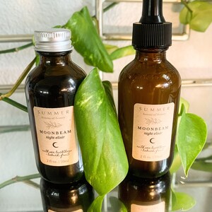 MOONBEAM night elixir // Hyaluronic Acid Night Serum // Zero Waste Skincare Botanical Serum