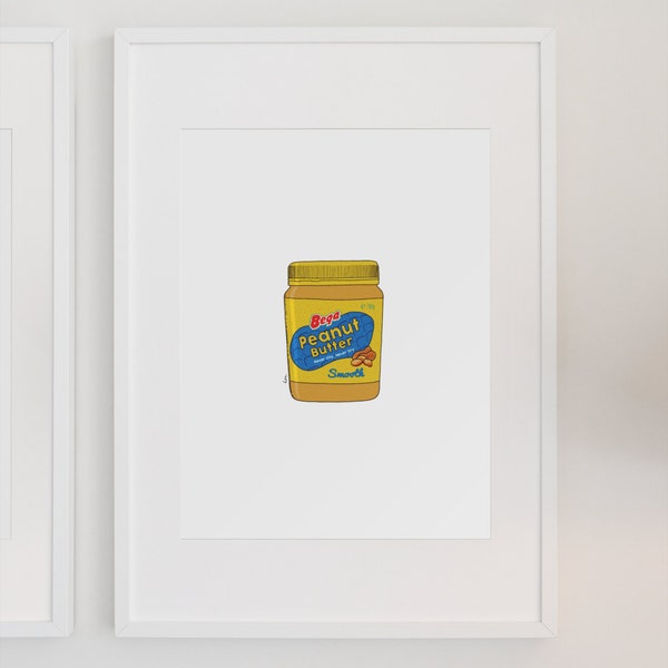 Peanut Butter | Digital Print File | Illustration | Print | Home Decor | Australian | Aussie | Fun