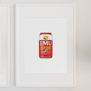 Beer Series - Emu Export Bitter | Digital Print File | Illustration | Print | Home Decor | Aussie | Beer | Alcohol | Beverage