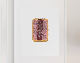 Arnott Biscuit Series - Iced Vovo | Digital Print File | Illustration | Print | Home Decor | Australian | Food | Fun