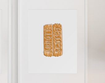 Arnott Biscuit Series - Scotch Finger | Digital Print File | Illustration | Print | Home Decor | Australian | Food | Fun