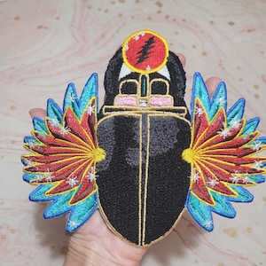 Grateful dead Scarab Chenille Iron on Patch