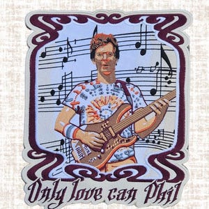 Grateful Dead Phil Lesh large Iron-on embroidered patch, Phil Bomb,