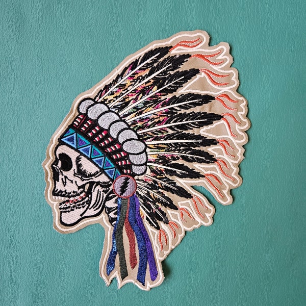 So Glad You Made It Grateful Dead Iron on Indian Headdress Patch, Spring 90 Album Cover Iron on Patch.