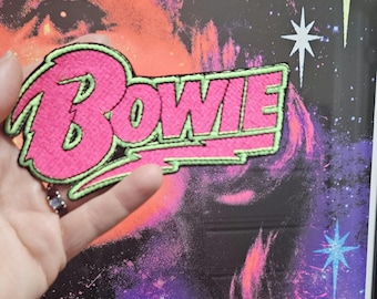 David Bowie embroidered patch made in the USA