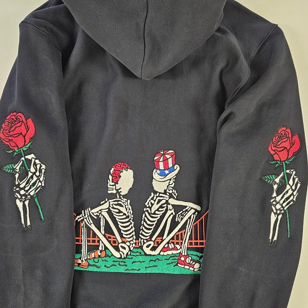 Warfield Theatre, Dead set, Grateful dead zip up embroidered hoodie