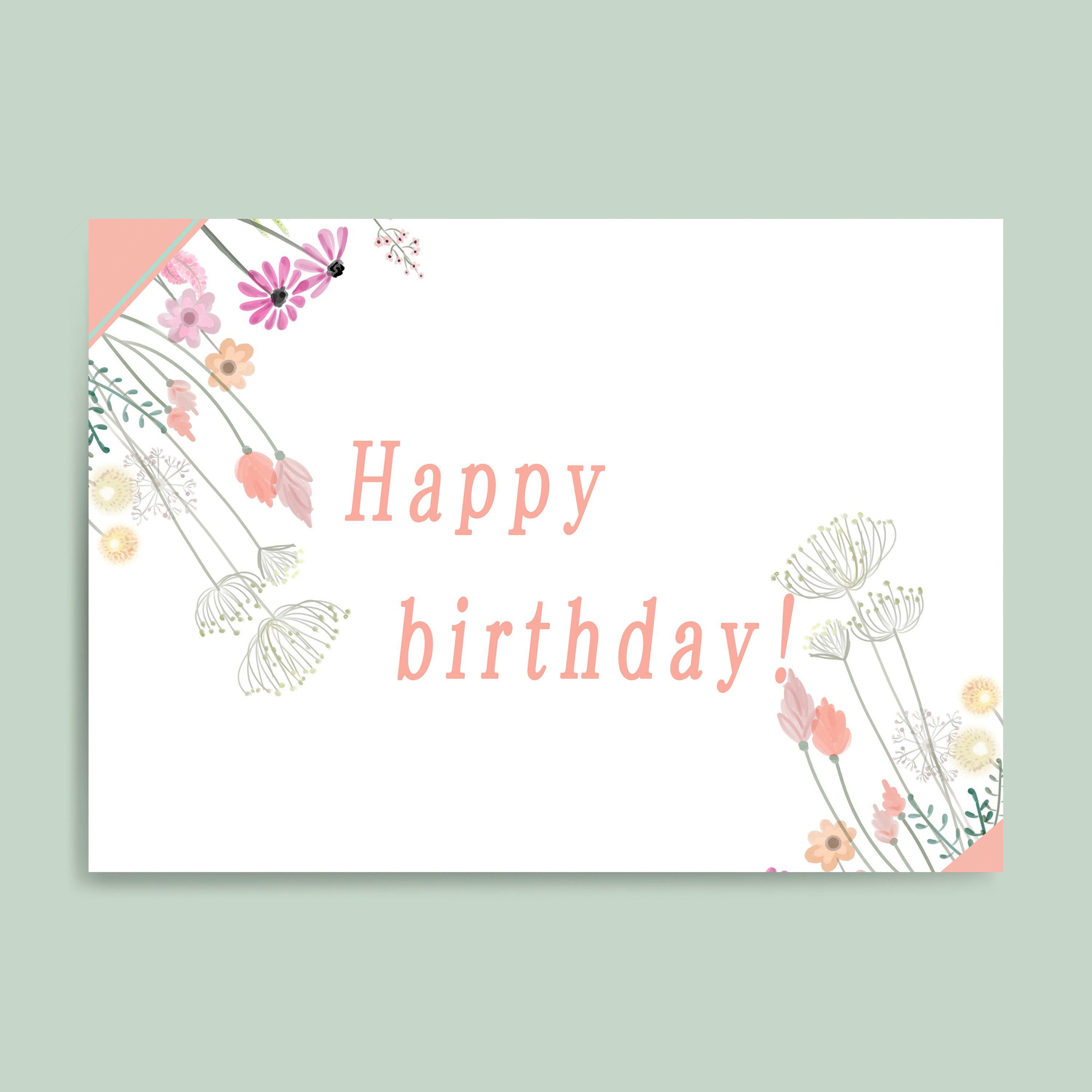 Printable Birthday Card Digital Downloadable Happy Birthday | Etsy